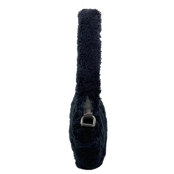 PRADA Terry Triangle 1NE043 Black White Pile/chemical fiber Unisex Handbag - Picture 4 of 14